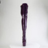 Glitter Viola 18 cm ADORE-3020GP stivali sopra il ginocchio con stringati
