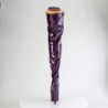 Glitter 18 cm ADORE-3020GP Violet thigh high boots with laces high heels