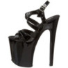 Nero Verniciato 20 cm XTREME-872 Tacchi Alti Plateau