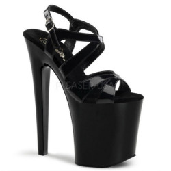 Black Patent 20 cm XTREME-872 High Heels Platform