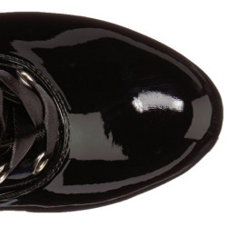 Nero Verniciata 18 cm ADORE-3028 plateau stivali alti con tacco