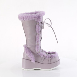 Faux Fur Trim 7 cm CUBBY-311 lolita boots platform in lavender