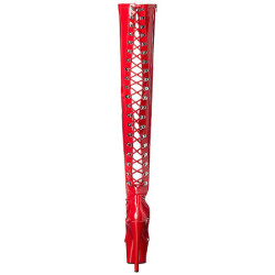 Red Patent 18 cm ADORE-3063 Platform Thigh High Boots