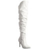 White Leatherette 10 cm CLASSIQUE-3011 High Heeled Overknee Boots