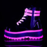 Rose neon 11,5 cm SHAKER-52 cyberpunk platform ankle boots