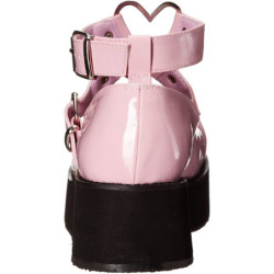 Vegano 6 cm DemoniaCult SPRITE-02 scarpe décolleté mary jane rosa