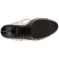 Nero 20 cm FLAMINGO-808ABLS Sandali Donna Plateau di Cristallo