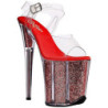 Red 20 cm FLAMINGO-808G High Heels Glitter Platform