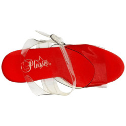 Rosso 20 cm FLAMINGO-808G Scintillare Plateau Tacchi Alti a Spillo