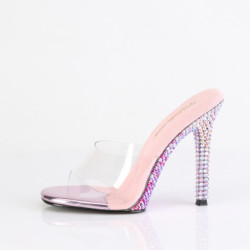 Rose mules 11,5 cm GALA-01DMM strass high heeled mules