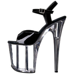 Black Transparent 20 cm FLAMINGO-809 High Heels Platform