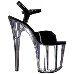 Black Transparent 20 cm FLAMINGO-809 High Heels Platform
