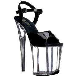 Black Transparent 20 cm FLAMINGO-809 High Heels Platform