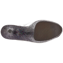 Nero Scintillare 20 cm FLAMINGO-808LG Plateau Sandali Tacco Altissimo