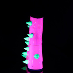 Vegano 18 cm SLAY-77 demoniacult stivaletti alternative con la suola spessa neon