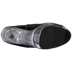 Nero Trasparente 20 cm FLAMINGO-1021 stivaletti con plateau suola donna