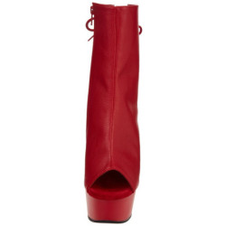 Rosso Opaco 15 cm DELIGHT-1018 Plateau Stivaletti Donna