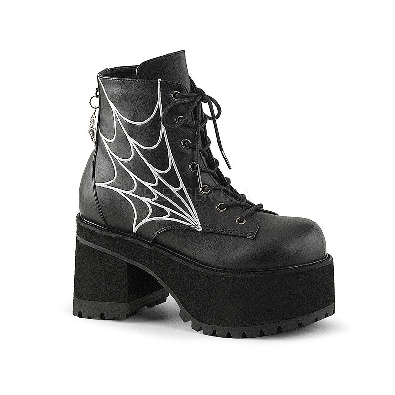 Leatherette 9,5 cm RANGER-105 lolita ankle boots platform