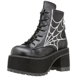 Ecopelle 9,5 cm RANGER-105 stivaletti lolita con plateau