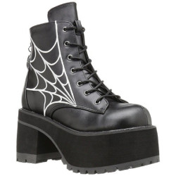 Ecopelle 9,5 cm RANGER-105 stivaletti lolita con plateau