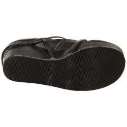 Black Leatherette 13 cm POISON-25-1 lolita ankle boots wedge platform