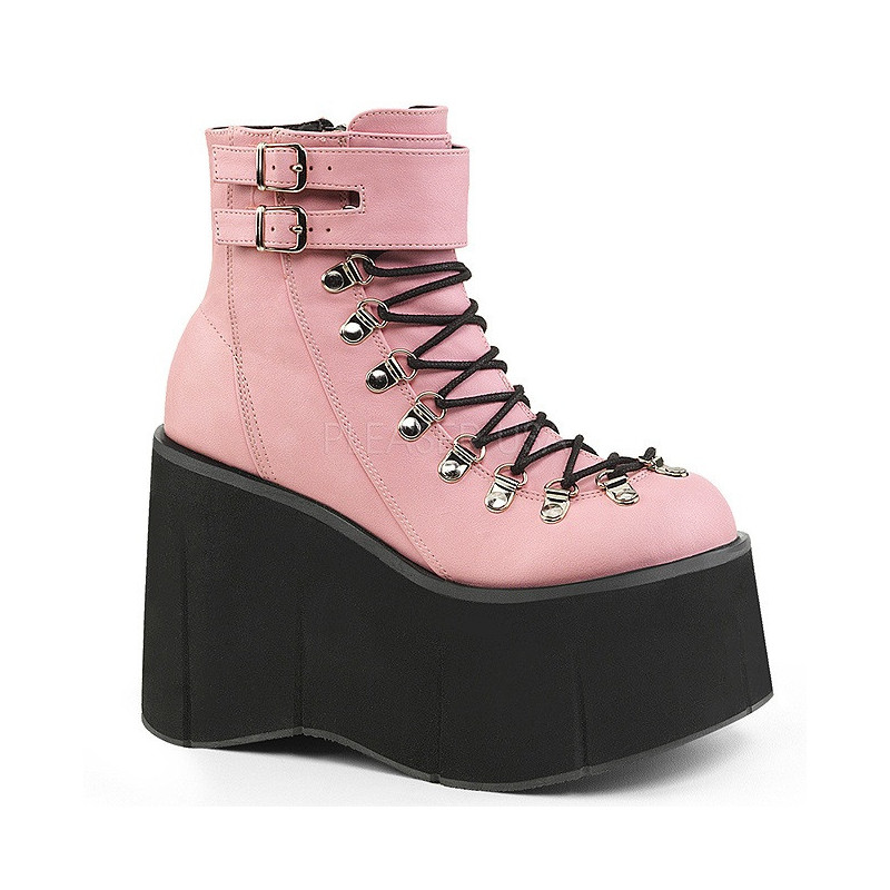 Rose Leatherette 11,5 cm KERA-21 lolita ankle boots wedge platform