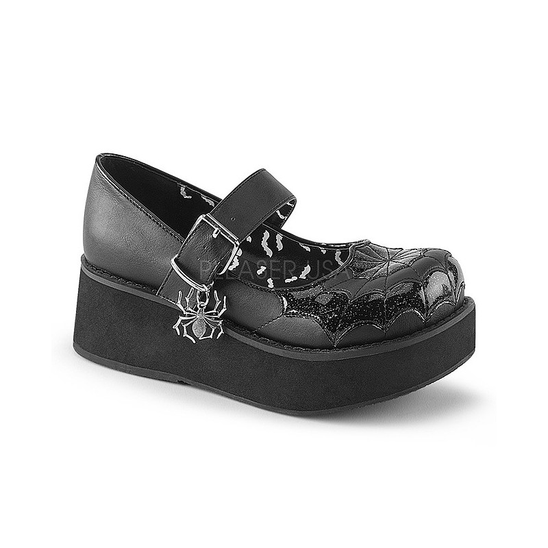 Nero 6 cm DemoniaCult SPRITE-05 scarpe plateau gotico