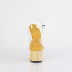 Golden hologram platform 18 cm ADORE-708LQ pleaser high heels sandals