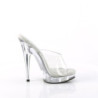 Vinyl 15 cm SULTRY-601 Transparent mules high heels