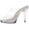 Clear 12 cm FLAIR-402 womens heeled mules shoes