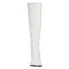 White block heel 7,5 cm - 70s years disco gogo kneeboots patent