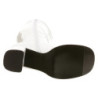 White block heel 7,5 cm - 70s years disco gogo kneeboots patent