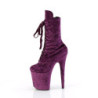 Velvet 20 cm FLAMINGO-1045VEL Purple heeled boots + protective toe caps