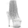 Clear 18 cm SPECTATOR-1017RSF fringe ankle boots high heels