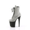 White strass platform 20 cm pleaser high heels ankle boots