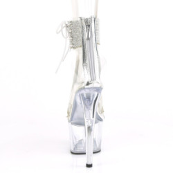 Silver rhinestone 18 cm ADORE-727RS pleaser high heels ankle cuff