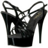 Nero 15 cm Pleaser DELIGHT-613 Sandali Donna con Tacco