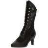 Black Leatherette 7,5 cm DIVINE-1050 big size ankle boots womens