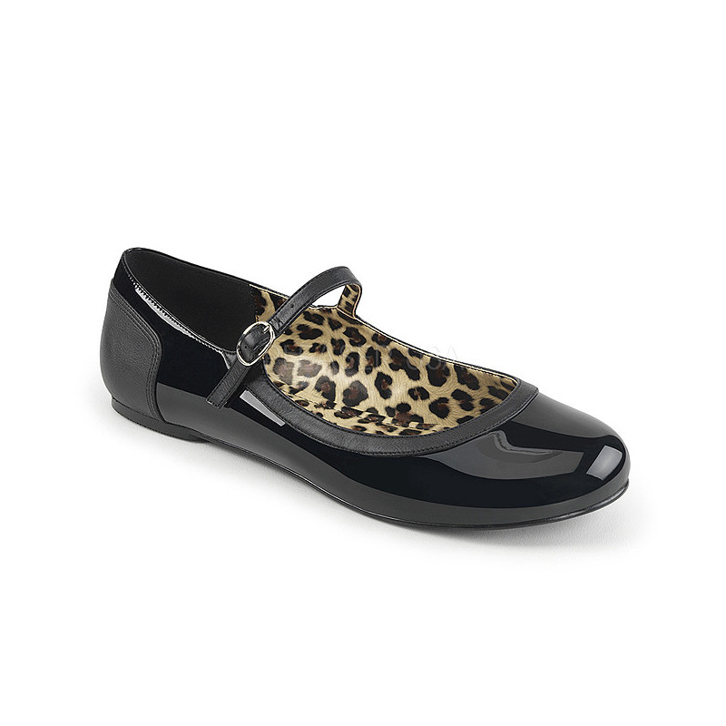 Nero Verniciata ANNA-02 grandi taglie scarpe ballerine