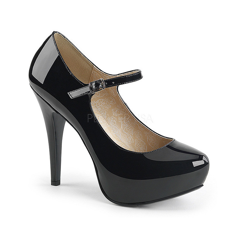 Black Patent 13,5 cm CHLOE-02 big size pumps shoes