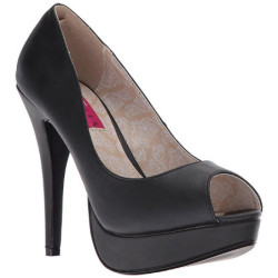 Nero Ecopelle 13,5 cm CHLOE-01 grandi taglie scarpe décolleté