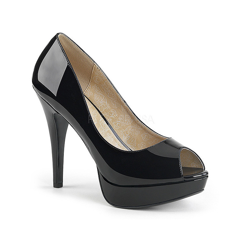 Nero Verniciata 13,5 cm CHLOE-01 grandi taglie scarpe décolleté