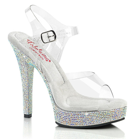 Sandali fabulicious con plateau strass e tacco 13,5 cm MAJESTY-508DM