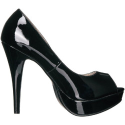 Nero Verniciata 13,5 cm CHLOE-01 grandi taglie scarpe décolleté