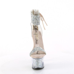 Beige 18 cm SKY-327RSI Sandali piattaforma con polsino alla caviglia strass