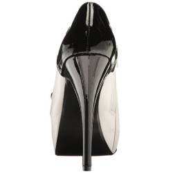 Bianco Verniciata 13,5 cm CHLOE-11 grandi taglie scarpe décolleté