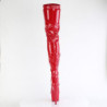 Rosso 18 cm ADORE-4000 Vinile piattaforma stivali overknee crotch alto