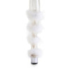 White 18 cm ADORE-728F exotic pole dance high heel sandals with feathers