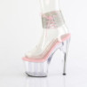 Rose 18 cm ADORE-791-2RS transparent platform ankle straps high heels