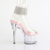 Rose 18 cm ADORE-791-2RS transparent platform ankle straps high heels